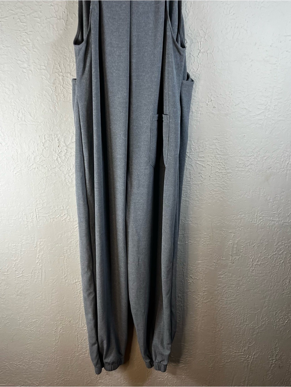 Halara Pockets Waffle Casual Jogger Overalls in Waffle Gray - Picture 12 of 14